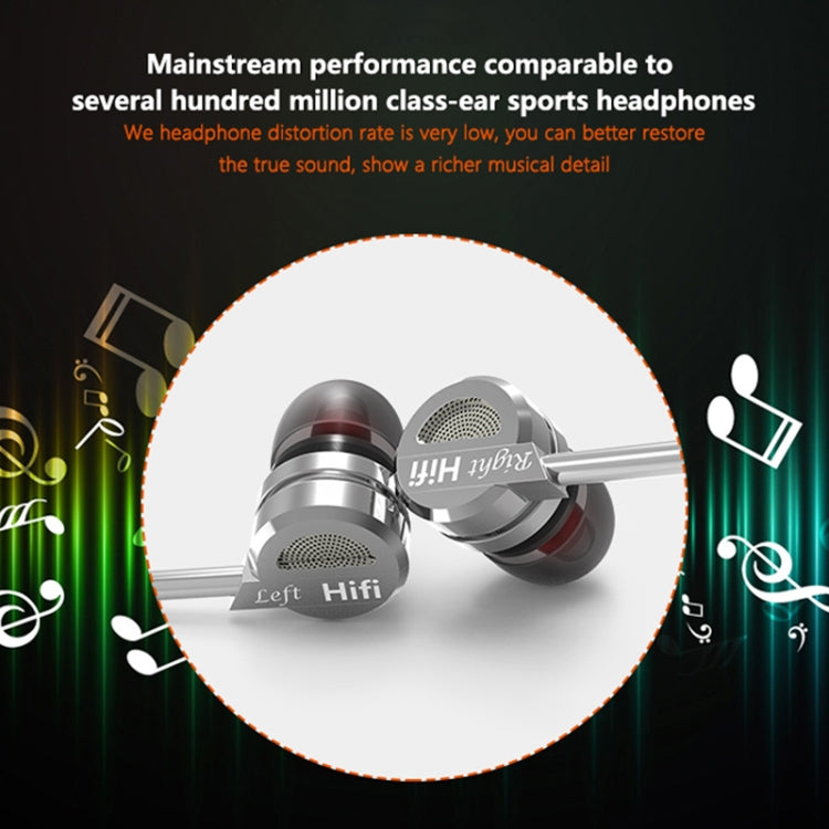 QKZ DM9 High-quality In-ear All-metal Sports Music Headphones, Microphone Version - In Ear Wired Earphone by QKZ | Online Shopping South Africa | PMC Jewellery