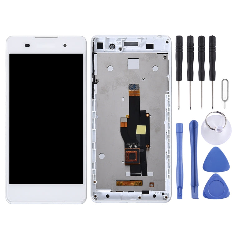 OEM LCD Screen for Sony Xperia E5 F3311 F3313 Digitizer Full Assembly with Frame(White) - LCD Screen by PMC Jewellery | Online Shopping South Africa | PMC Jewellery