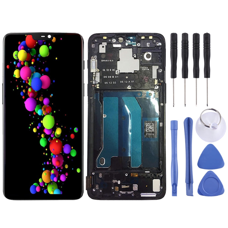 For OnePlus 6 Digitizer Full Assembly with Frame OEM LCD Screen (Black) - LCD Screen by PMC Jewellery | Online Shopping South Africa | PMC Jewellery