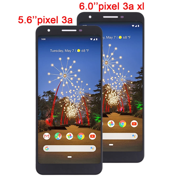 OEM LCD Screen for Google Pixel 3a with Digitizer Full Assembly (Black) - free shipping - PMC TechLife - Order now!
