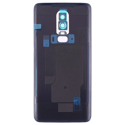 For OnePlus 6 Frosted Battery Back Cover with Camera Lens (Black) - Back Cover by PMC Jewellery | Online Shopping South Africa | PMC Jewellery