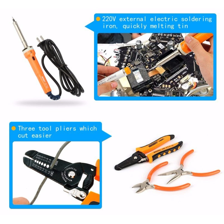 JAKEMY JM-P14 Welding Repair Tools Set Toolbox Bag Wire Stripper Pliers Screwdriver, US Plug - free shipping - PMC TechLife - Order now!