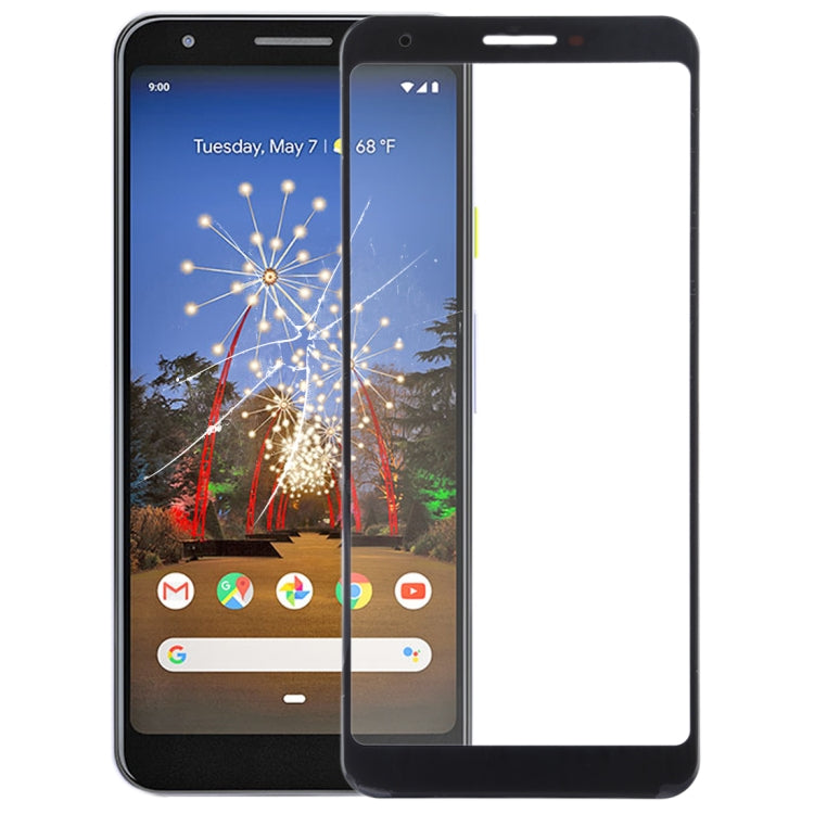 Front Screen Outer Glass Lens for Google Pixel 3a(Black) - free shipping - PMC TechLife - Order now!