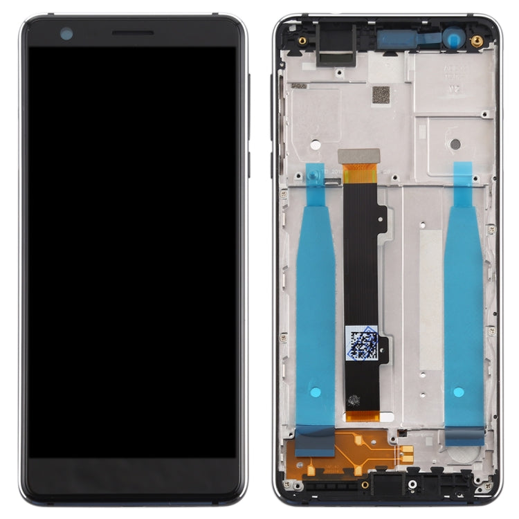 TFT LCD Screen for Nokia 3.1 TA-1049 TA-1057 TA-1063 TA-1070 Digitizer Full Assembly with Frame & Side Keys (Black) - LCD Screen by PMC Jewellery | Online Shopping South Africa | PMC Jewellery