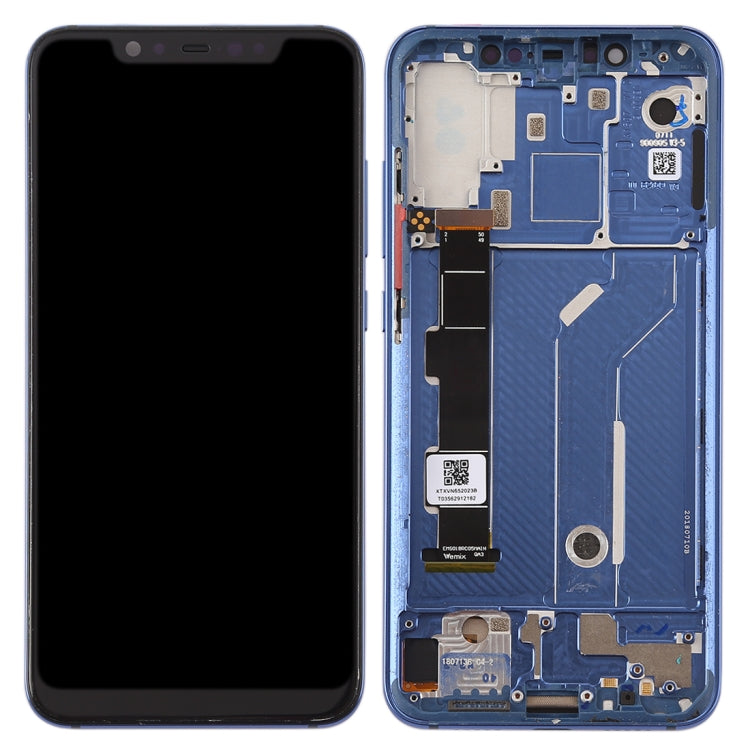 LCD Screen and Digitizer Full Assembly with Frame & Side Keys for Xiaomi Mi 8(Blue) - free shipping - PMC TechLife - Order now!