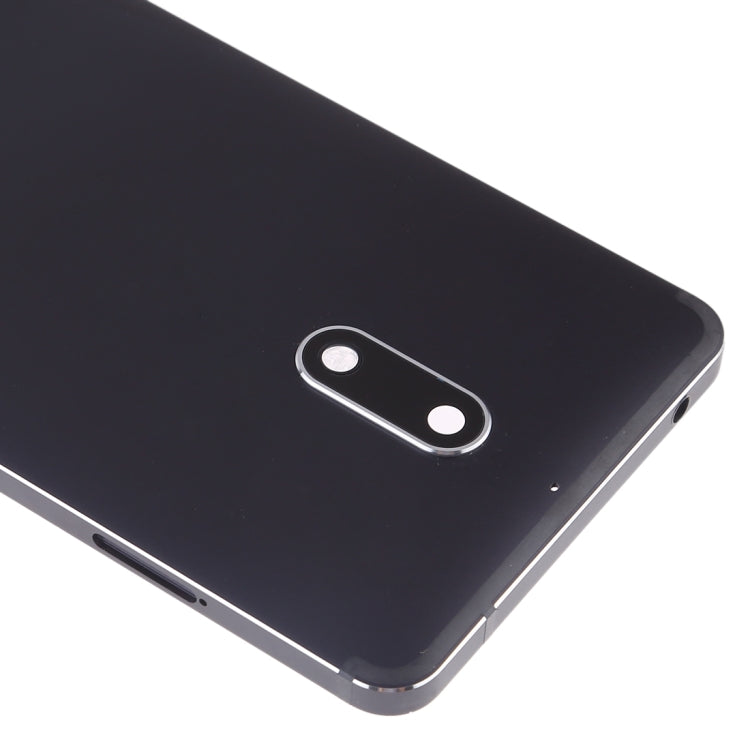 Battery Back Cover with Camera Lens & Side Keys for Nokia 6(Black) - Back Cover by PMC TechLife | Online Shopping South Africa | PMC TechLife