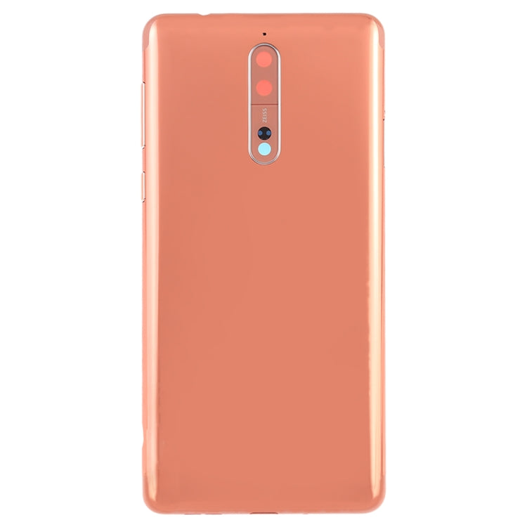 Battery Back Cover with Camera Lens & Side Keys for Nokia 8(Orange) - Back Cover by PMC TechLife | Online Shopping South Africa | PMC TechLife