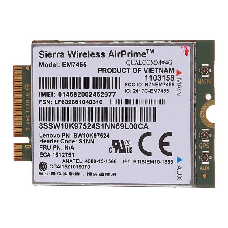 EM7455 Sierra Wireless FDD/TDD LTE Cat6 4G Module, 4G CARD for Lenovo laptop ThinkPad P50 P50S P40 Yoga L460 T460 T460P T460S - Add-on Cards by PMC Jewellery | Online Shopping South Africa | PMC Jewellery