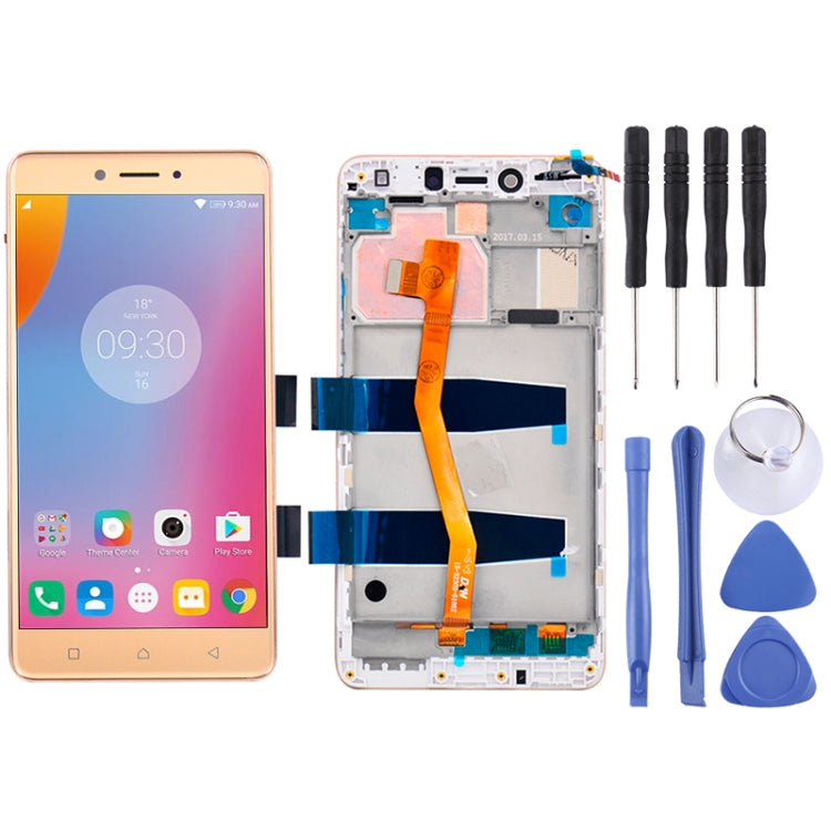 OEM LCD Screen for 5.5 inch Lenovo K6 Note K53a48 Digitizer Full Assembly with Frame (Gold) - LCD Screen by PMC TechLife | Online Shopping South Africa | PMC TechLife