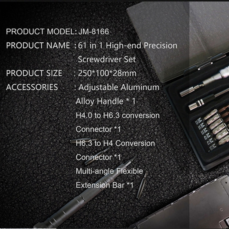 JAKEMY JM-8166 61 in 1 Screwdriver kits Repair Hand Tools Kit - free shipping - PMC TechLife - Order now!