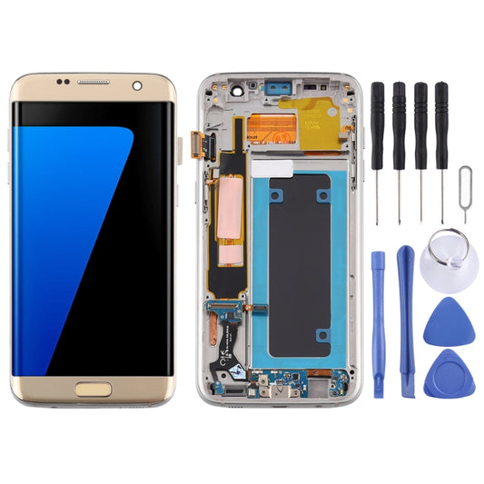 OLED LCD Screen for Samsung Galaxy S7 Edge / SM-G935F Digitizer Full Assembly with Frame (Gold) - LCD Screen by PMC Jewellery | Online Shopping South Africa | PMC Jewellery