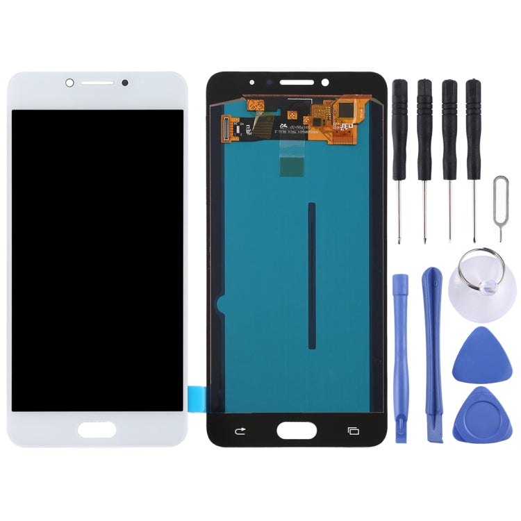 OLED LCD Screen for Galaxy C7 Pro / C7010 with Digitizer Full Assembly (White) - LCD Screen by PMC Jewellery | Online Shopping South Africa | PMC Jewellery