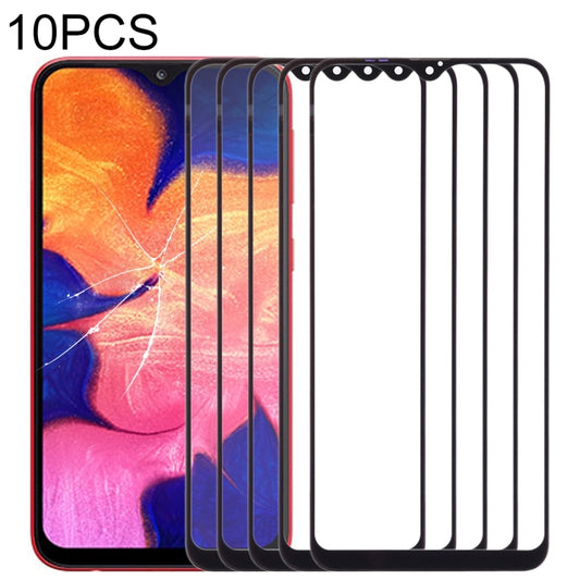 For Samsung Galaxy A10 10pcs Front Screen Outer Glass Lens (Black) - Outer Glass Lens by PMC Jewellery | Online Shopping South Africa | PMC Jewellery