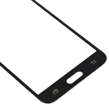 For Samsung Galaxy J3 (2016) / J320FN / J320F / J320G / J320M / J320A / J320V / J320P 10pcs Front Screen Outer Glass Lens (Black) - Outer Glass Lens by PMC Jewellery | Online Shopping South Africa | PMC Jewellery