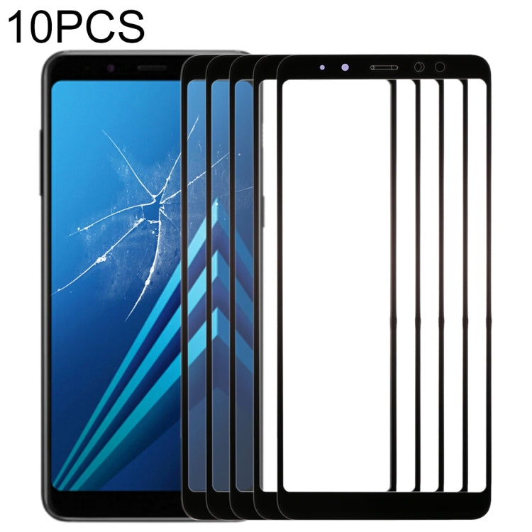 For Samsung Galaxy A8 (2018) 10pcs Front Screen Outer Glass Lens - Outer Glass Lens by PMC Jewellery | Online Shopping South Africa | PMC Jewellery