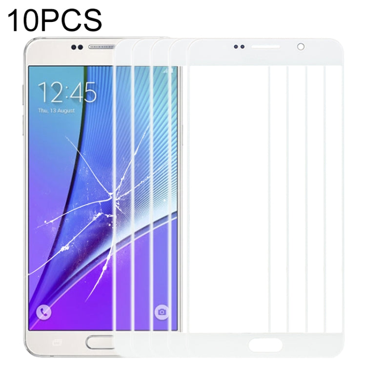 For Samsung Galaxy Note 5 10pcs Front Screen Outer Glass Lens (White) - Outer Glass Lens by PMC Jewellery | Online Shopping South Africa | PMC Jewellery