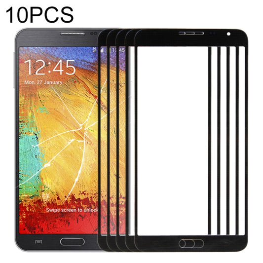 For Samsung Galaxy Note 3 Neo / N7505  10pcs Front Screen Outer Glass Lens (Black) - Outer Glass Lens by PMC Jewellery | Online Shopping South Africa | PMC Jewellery