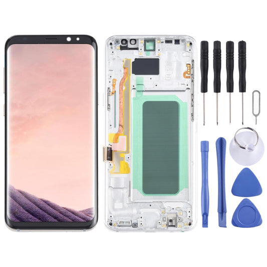 OLED LCD Screen for Samsung Galaxy S8+ SM-G955 Digitizer Full Assembly with Frame (Silver) - LCD Screen by PMC Jewellery | Online Shopping South Africa | PMC Jewellery