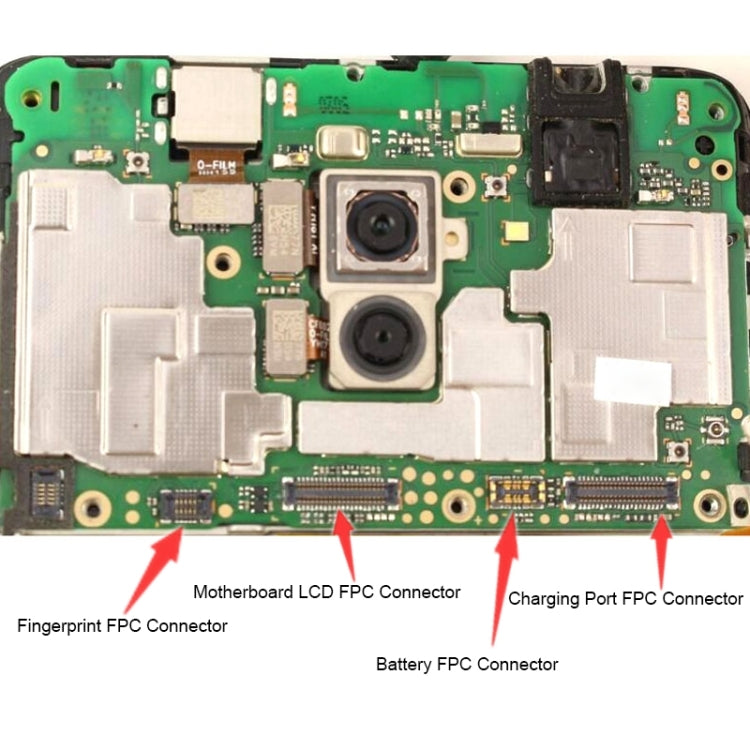 For Huawei Y7 Prime (2018) 10PCS Motherboard LCD Display FPC Connector - FPC Connector by PMC TechLife | Online Shopping South Africa | PMC TechLife
