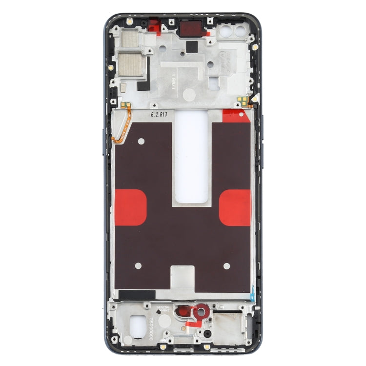 For OPPO Reno4 5G PDPM00, PDPT00, CPH2091 Front Housing LCD Frame Bezel Plate (Black) - Frame Bezel Plate by PMC TechLife | Online Shopping South Africa | PMC TechLife