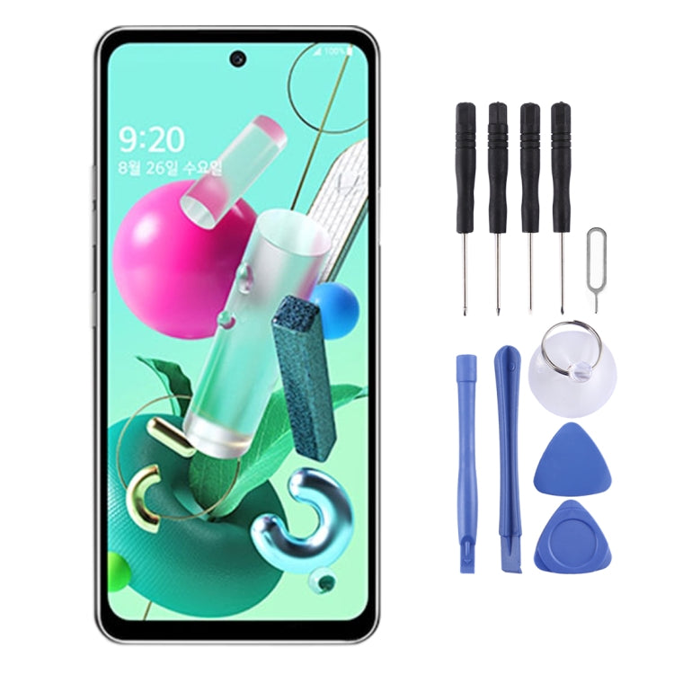 Original LCD Screen for for LG Q92 5G Digitizer Full Assembly with Frame (Black) - free shipping - PMC TechLife - Order now!