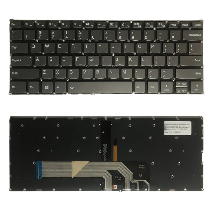 US Version Keyboard with Backlight for Lenovo Yoga 730-13IKB 730-13IWL 730-15IKB 730-15IWL 530-14 530-14IKB FLEX6-14 - Replacement Keyboards by PMC Jewellery | Online Shopping South Africa | PMC Jewellery