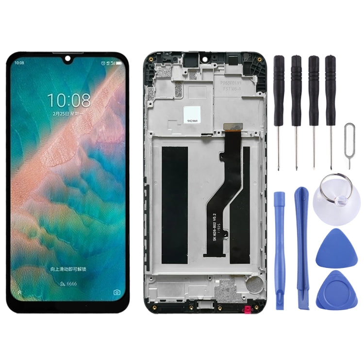 OEM LCD Screen for ZTE Blade V10 Vita  Digitizer Full Assembly with Frame（Black) - For ZTE by PMC TechLife | Online Shopping South Africa | PMC TechLife