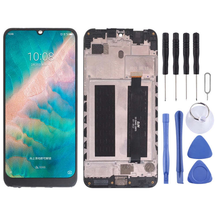 OEM LCD Screen for ZTE Blade V10  Digitizer Full Assembly with Frame���Black) - free shipping - PMC TechLife - Order now!