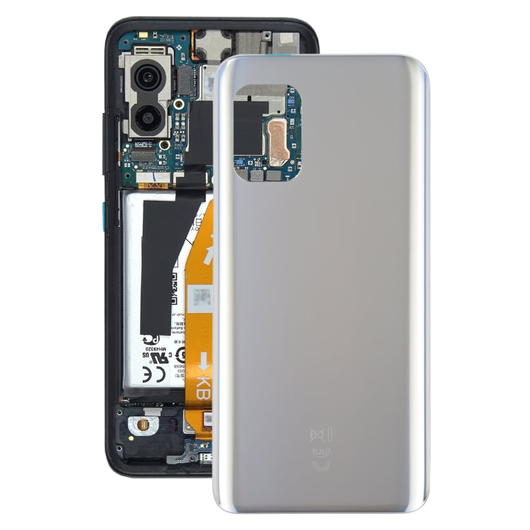 Glass Battery Back Cover with Adhesive for Asus Zenfone 8 ZS590KS(Jet Silver) - Back Cover by PMC TechLife | Online Shopping South Africa | PMC TechLife