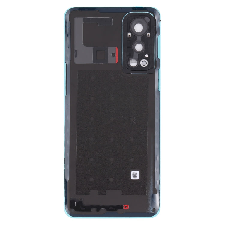 For OnePlus Nord 2 Battery Back Cover with Camera Lens Cover (Blue) - Back Cover by PMC TechLife | Online Shopping South Africa | PMC TechLife