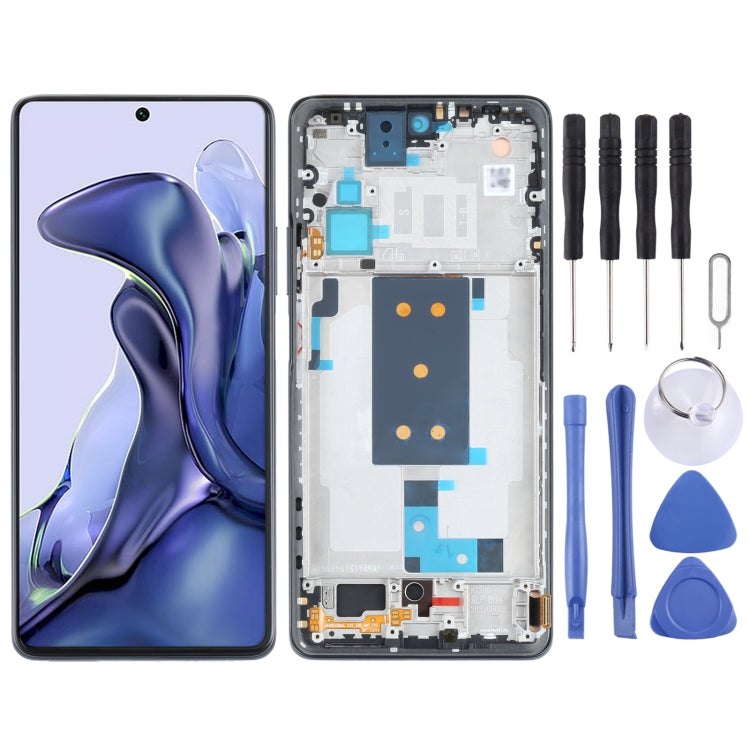Original OLED LCD Screen for Xiaomi Mi 11T / 11T Pro Digitizer Full Assembly with Frame(Black) - free shipping - PMC TechLife - Order now!