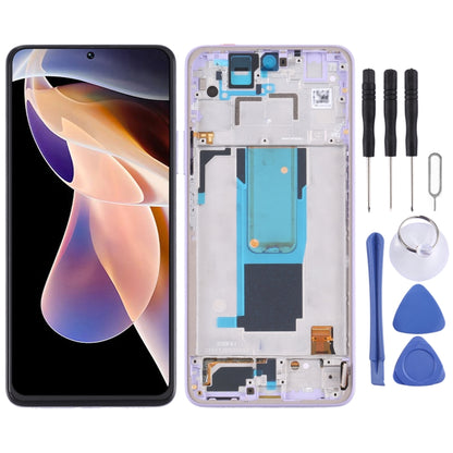 Original LCD Screen and Digitizer Full Assembly with Frame for Xiaomi Redmi Note 11 Pro China/Redmi Note 11 Pro+ 5G/11i/11i HyperCharge(Purple) - LCD Screen by PMC Jewellery | Online Shopping South Africa | PMC Jewellery