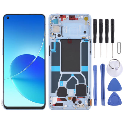 Original LCD Screen For OPPO Reno6 5G PEQM00 CPH2251 Digitizer Full Assembly with Frame (Blue) - LCD Screen by PMC Jewellery | Online Shopping South Africa | PMC Jewellery