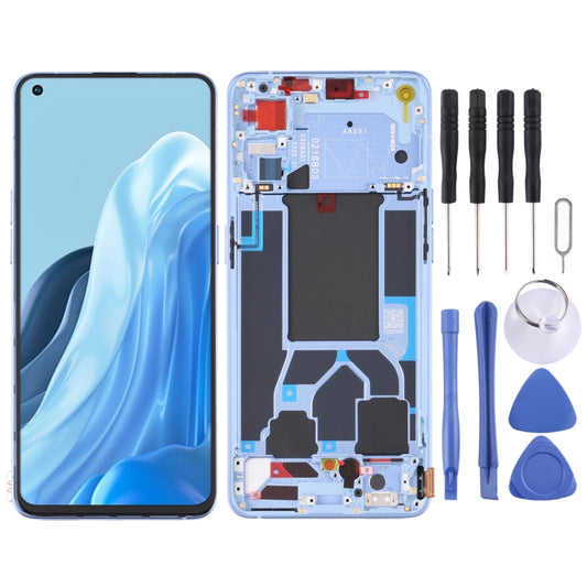 Original LCD Screen For OPPO Reno7 5G China PFJM10 Digitizer Full Assembly with Frame (Blue) - LCD Screen by PMC Jewellery | Online Shopping South Africa | PMC Jewellery