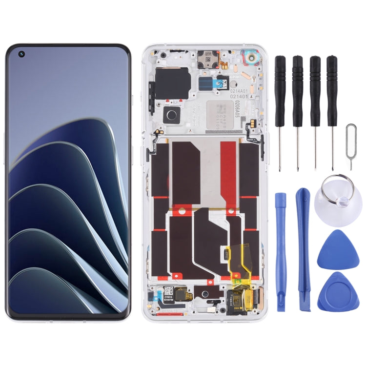 For OnePlus 10 Pro NE2210 Digitizer Full Assembly with Frame Original LCD Screen (Silver) - LCD Screen by PMC Jewellery | Online Shopping South Africa | PMC Jewellery