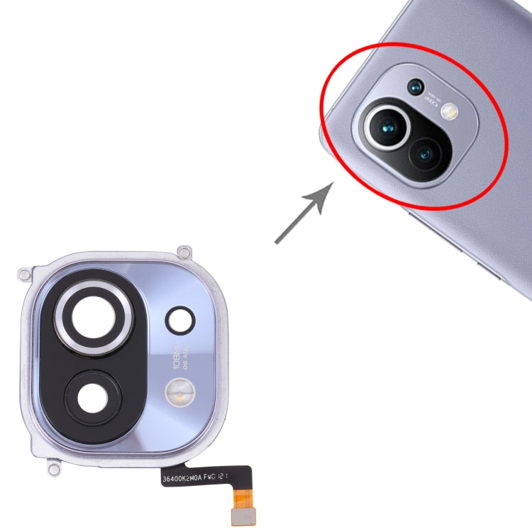 For Xiaomi Mi 11 Back Camera Lens Frame (Purple) - Camera by PMC TechLife | Online Shopping South Africa | PMC TechLife | Buy Now Pay Later Mobicred
