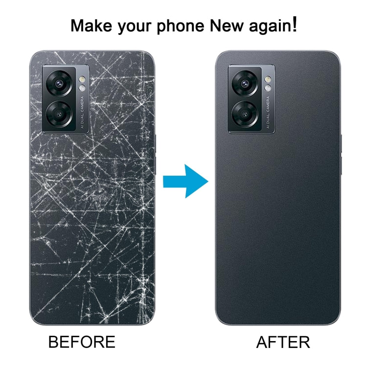 For OnePlus Nord N300 CPH2389 Battery Back Cover with Camera Lens Cover(Black) - Back Cover by PMC TechLife | Online Shopping South Africa | PMC TechLife