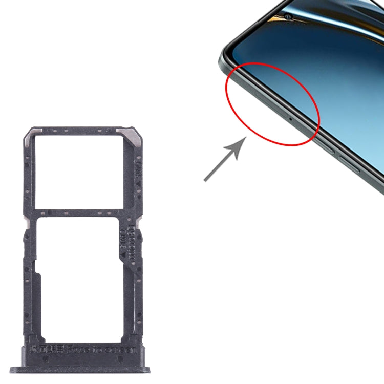 For OnePlus Nord CE 3 Lite 5G CPH2467 CPH2465 SIM Card Tray + Micro SD Card Tray (Grey) - Card Tray by PMC TechLife | Online Shopping South Africa | PMC TechLife
