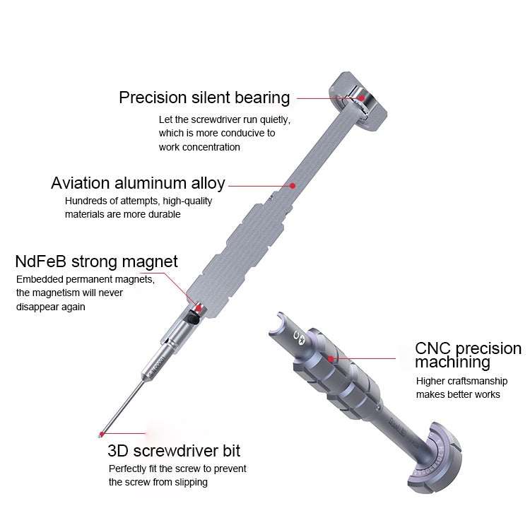 Qianli i-Thor S2 Precision 3D Texture Hollow Cross Tip Middle Bezel Screwdriver - Screwdriver by QIANLI | Online Shopping South Africa | PMC Jewellery | Buy Now Pay Later Mobicred