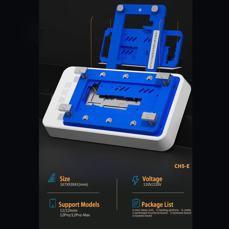 MiJing CH5 Motherboard Heater Preheater Layering Welding Platform for iPhone 12 Series, EU Plug - Repair Platform by MIJING | Online Shopping South Africa | PMC Jewellery