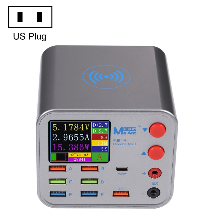 MaAnt Dianba NO.1 Multi-port Wireless USB PD Charger, US Plug - free shipping - PMC TechLife - Order now!