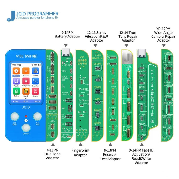 JC V1SE Testing Repair Face ID Dot Board Adaptor For iPhone X-15 Pro Max - free shipping - PMC TechLife - Order now!