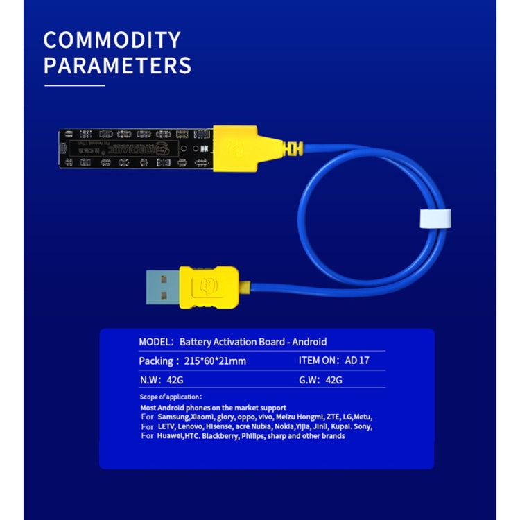 Mechanic AD17 Battery Activation Charging Board For Android - Test Tools by MECHANIC | Online Shopping South Africa | PMC Jewellery