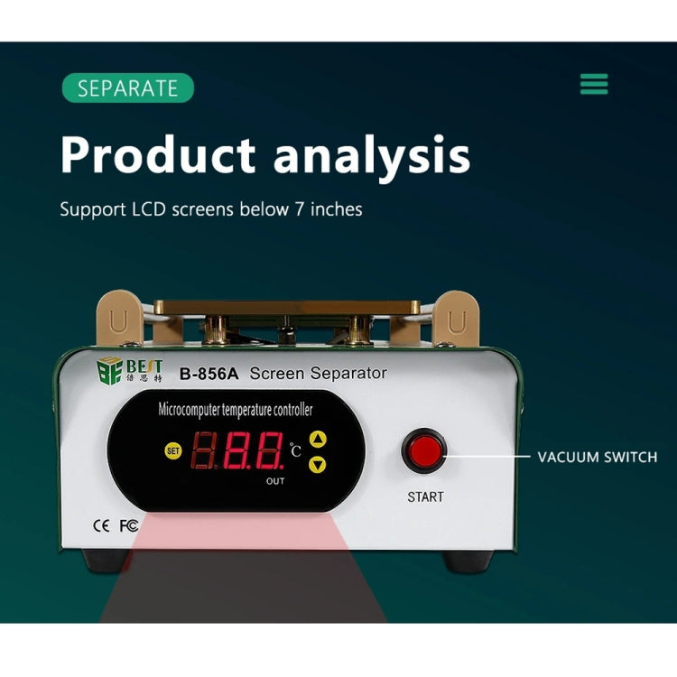 BST-B-856A AC 220V Electrical Vacuum Pump LCD Screen Separator, EU Plug - free shipping - PMC TechLife - Order now!