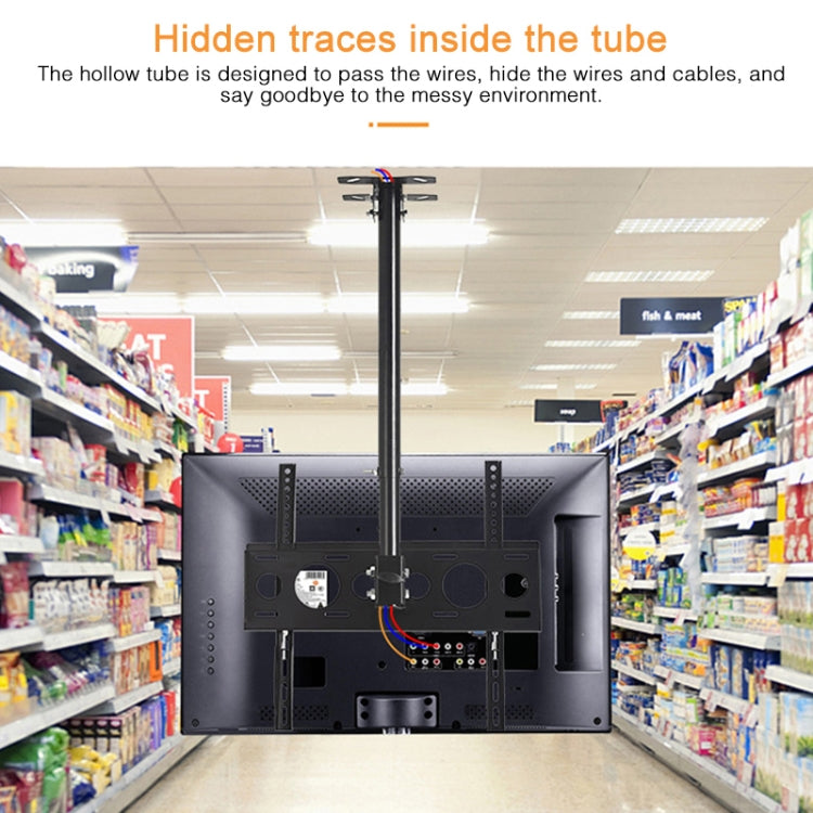 32-65 inch Universal Height & Angle Adjustable Single Screen TV Wall-mounted Ceiling Dual-use Bracket, Retractable Range: 0.5-2m - TV Brackets & Mounts by PMC TechLife | Online Shopping South Africa | PMC TechLife