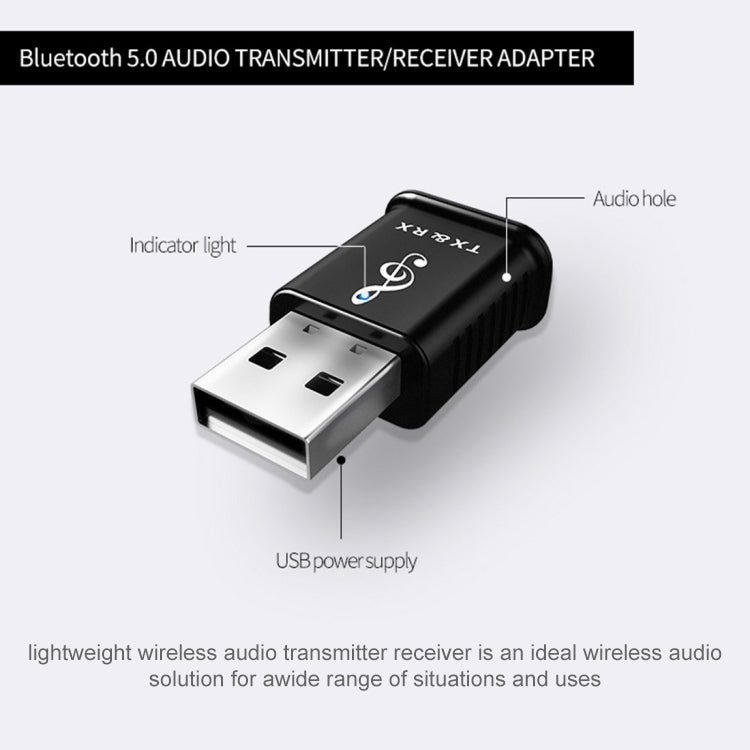 MSD168 2 in 1 Bluetooth Transmitter Receiver Mini 3.5mm AUX Stereo Wireless Bluetooth 5.0 Adapter For Car TV PC MP3 - Audio Receiver Transmitter by PMC Jewellery | Online Shopping South Africa | PMC Jewellery