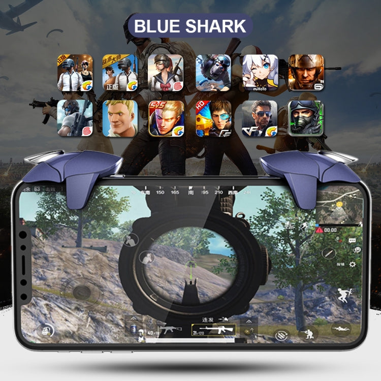 Blue Shark Shark Eat Chicken Game Auxiliary Handle(blue) - Handle Shooter by PMC TechLife | Online Shopping South Africa | PMC TechLife