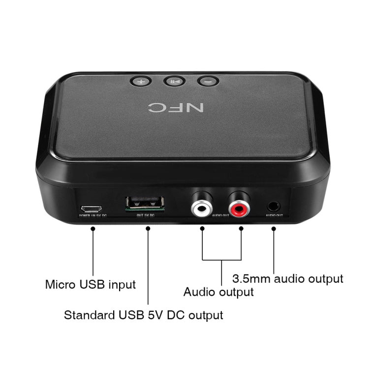 B10 NFC Desktop Bluetooth Music Receiver 4.1 Bluetooth Adapter USB Drive Reads Bluetooth Speaker - Audio Receiver Transmitter by PMC TechLife | Online Shopping South Africa | PMC TechLife
