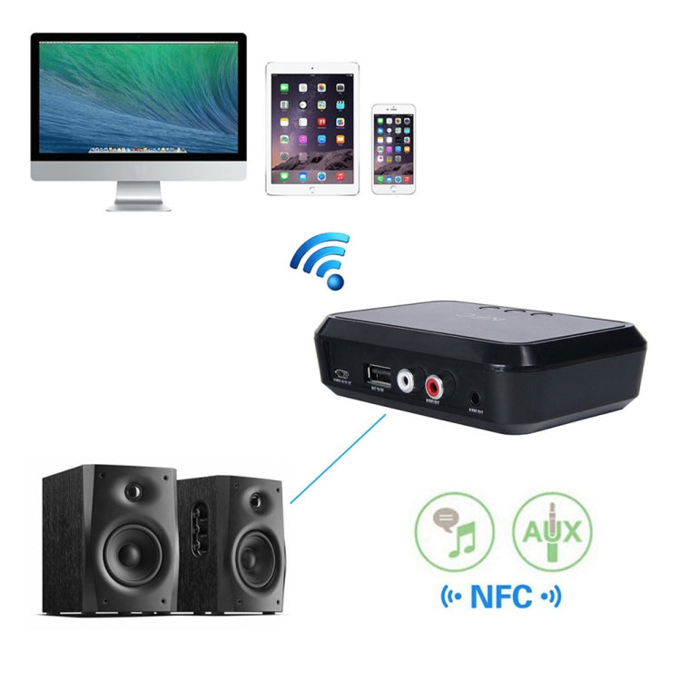 B10 NFC Desktop Bluetooth Music Receiver 4.1 Bluetooth Adapter USB Drive Reads Bluetooth Speaker - Audio Receiver Transmitter by PMC TechLife | Online Shopping South Africa | PMC TechLife