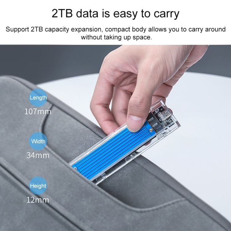 ORICO TCM2M-C3 M.2 SSD Dual Protocol Hard Disk Case - HDD Enclosure by ORICO | Online Shopping South Africa | PMC TechLife